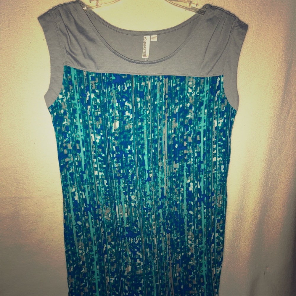 Grey & Blue Jersey Dress